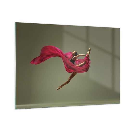 Obraz na szkle - Tańczący płomień - 100x70cm - Tancerka Baletnica Balet - Nowoczesny foto szklany obraz do salonu do sypialni ARTTOR ARTTOR