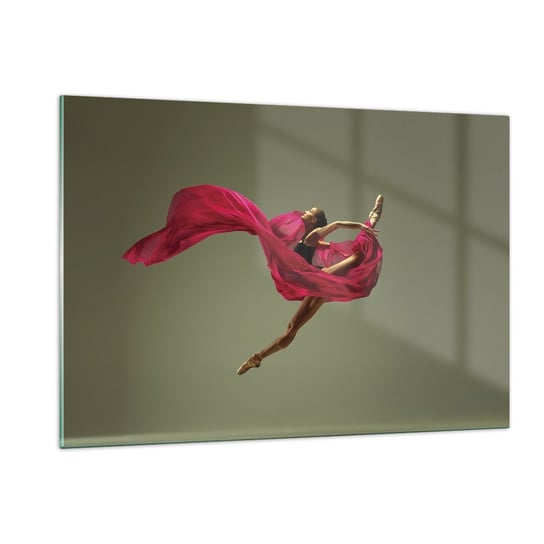 Obraz na szkle - Tańczący płomień - 120x80cm - Tancerka Baletnica Balet - Nowoczesny szklany obraz na ścianę do salonu do sypialni ARTTOR ARTTOR