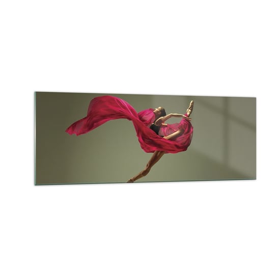 Obraz na szkle - Tańczący płomień - 140x50cm - Tancerka Baletnica Balet - Nowoczesny szklany obraz do salonu do sypialni ARTTOR ARTTOR