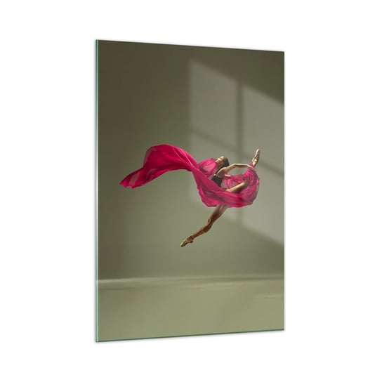 Obraz na szkle - Tańczący płomień - 50x70cm - Tancerka Baletnica Balet - Nowoczesny szklany obraz do salonu do sypialni ARTTOR ARTTOR