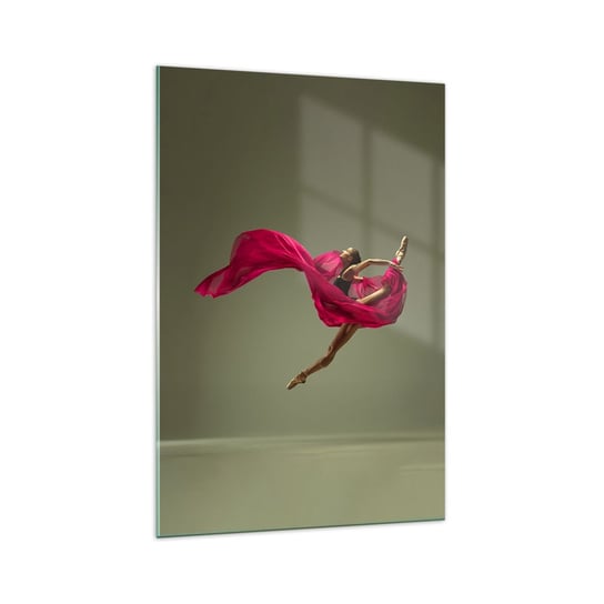 Obraz na szkle - Tańczący płomień - 70x100cm - Tancerka Baletnica Balet - Nowoczesny foto szklany obraz do salonu do sypialni ARTTOR ARTTOR