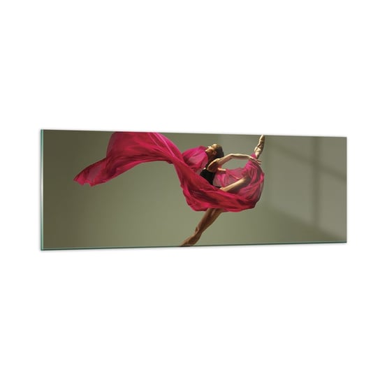 Obraz na szkle - Tańczący płomień - 90x30cm - Tancerka Baletnica Balet - Nowoczesny szklany obraz do salonu do sypialni ARTTOR ARTTOR