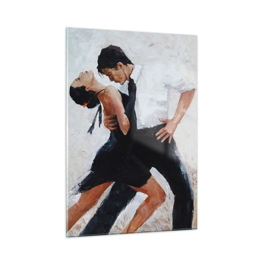 Obraz na szkle - Tango mych marzeń i snów - 50x70cm - Abstrakcja Taniec Tango - Nowoczesny szklany obraz do salonu do sypialni ARTTOR ARTTOR