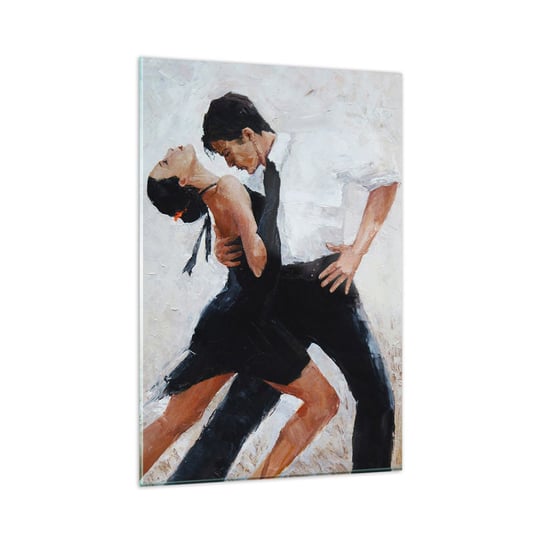 Obraz na szkle - Tango mych marzeń i snów - 80x120cm - Abstrakcja Taniec Tango - Nowoczesny szklany obraz na ścianę do salonu do sypialni ARTTOR ARTTOR