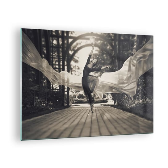 Obraz na szkle - Taniec ducha ogrodu - 70x50cm - Baletnica Taniec Balet - Nowoczesny szklany obraz do salonu do sypialni ARTTOR ARTTOR