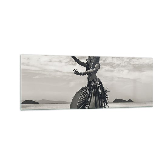 Obraz na szkle - Taniec południowych wysp - 140x50cm - Tancerka Indie Orient - Nowoczesny szklany obraz do salonu do sypialni ARTTOR ARTTOR