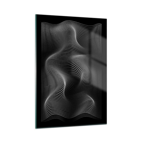 Obraz na szkle - Taniec światła w przestrzeni - 50x70cm - 3D Linie Nowoczesny - Nowoczesny szklany obraz do salonu do sypialni ARTTOR ARTTOR