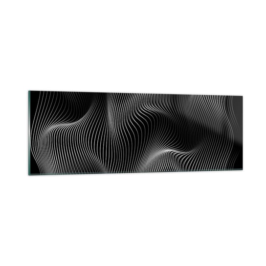 Obraz na szkle - Taniec światła w przestrzeni - 90x30cm - 3D Linie Nowoczesny - Nowoczesny szklany obraz do salonu do sypialni ARTTOR ARTTOR