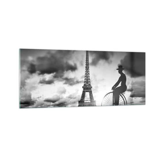 Obraz na szkle - Tęsknota do Belle Epoque - 100x40cm - Paryż Miasto Vintage - Nowoczesny foto szklany obraz do salonu do sypialni ARTTOR ARTTOR