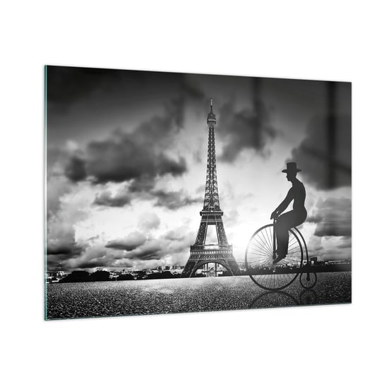 Obraz na szkle - Tęsknota do Belle Epoque - 100x70cm - Paryż Miasto Vintage - Nowoczesny foto szklany obraz do salonu do sypialni ARTTOR ARTTOR