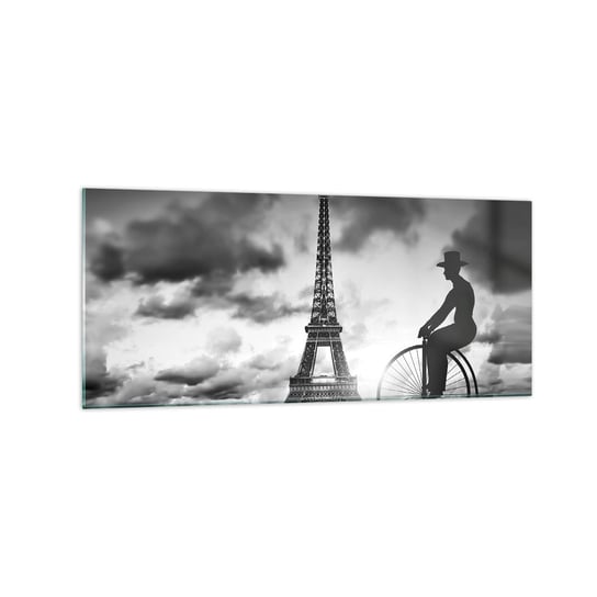 Obraz na szkle - Tęsknota do Belle Epoque - 120x50cm - Paryż Miasto Vintage - Nowoczesny szklany obraz na ścianę do salonu do sypialni ARTTOR ARTTOR
