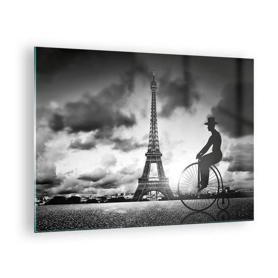 Obraz na szkle - Tęsknota do Belle Epoque - 70x50cm - Paryż Miasto Vintage - Nowoczesny szklany obraz do salonu do sypialni ARTTOR ARTTOR