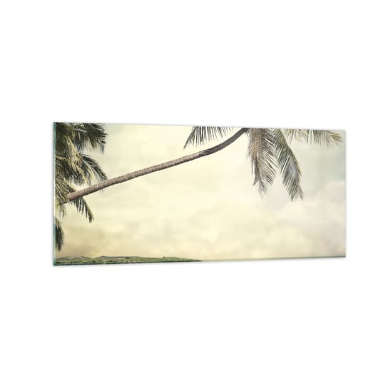 Obraz na szkle - Tropikalne marzenie - 120x50cm - Krajobraz Plaża Morze - Nowoczesny szklany obraz na ścianę do salonu do sypialni ARTTOR ARTTOR