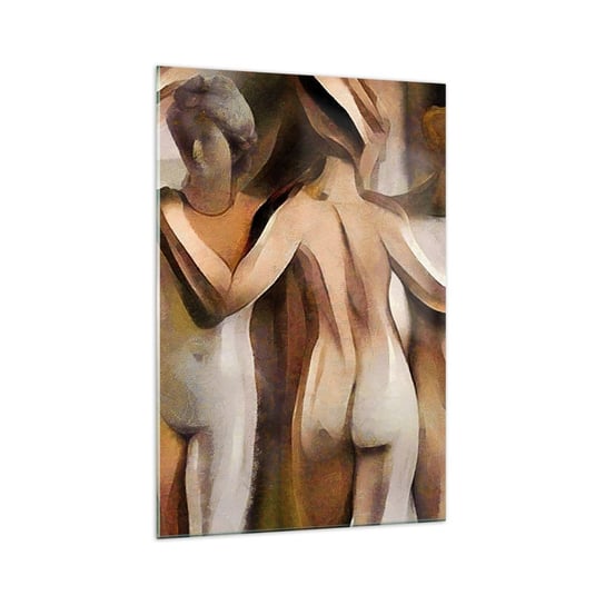Obraz na szkle - Trzy Gracje 2.0 - 70x100cm - Kobieta Kubizm Sztuka - Nowoczesny foto szklany obraz do salonu do sypialni ARTTOR ARTTOR