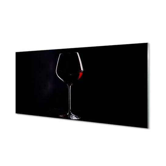 Obraz na szkle TULUP Czarne tło kieliszek z winem, 100x50 cm Tulup