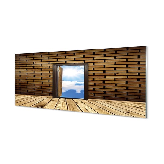 Obraz na szkle TULUP Drzwi niebo 3d, 125x50 cm Tulup