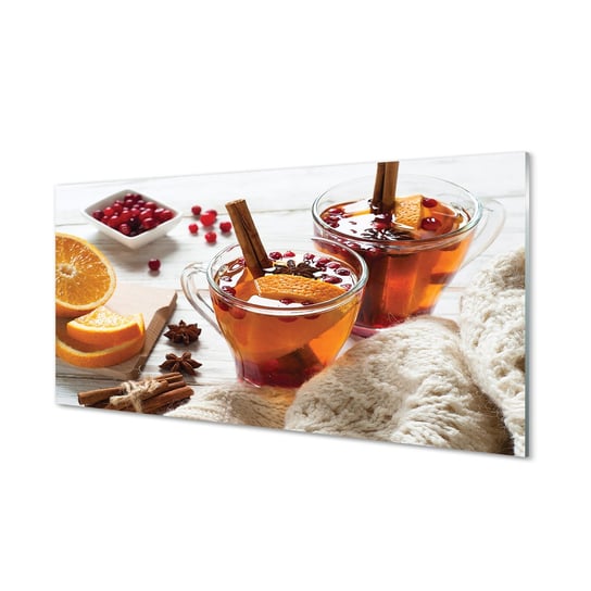 Obraz na szkle TULUP Herbata zimowa kubek, 100x50 cm Tulup