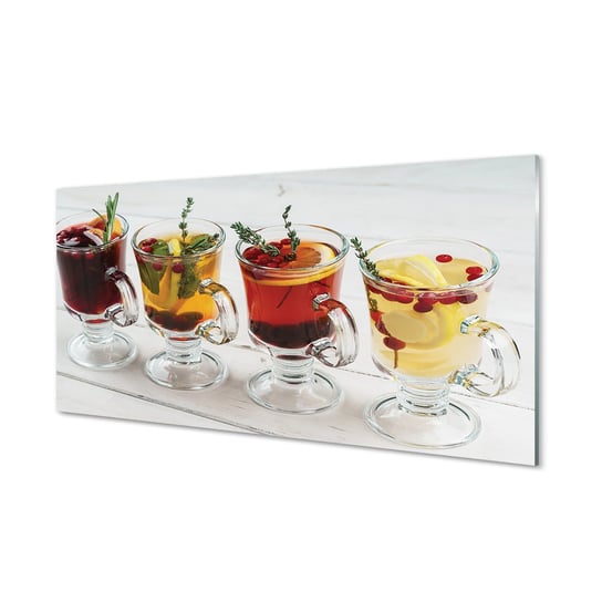 Obraz na szkle TULUP Herbata zimowa zioła owoce, 100x50 cm Tulup