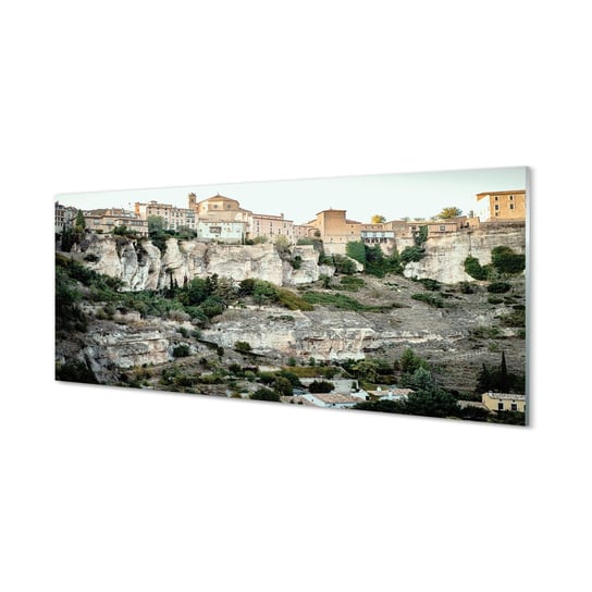 Obraz na szkle TULUP Hiszpania Góry drzewa miasto, 125x50 cm Tulup