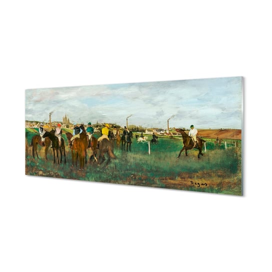 Obraz na szkle TULUP Konie wyścig polowanie, 125x50 cm Tulup