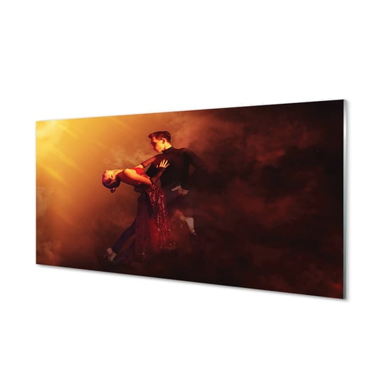 Obraz na szkle TULUP Ludzie taniec deszcz dym, 100x50 cm cm Tulup