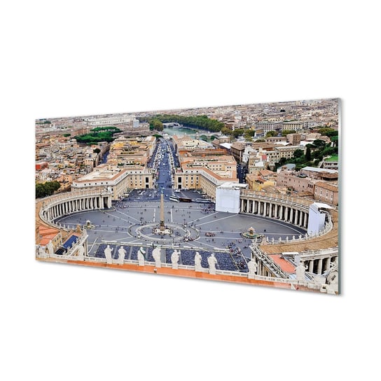 Obraz na szkle TULUP Rzym Watykan plac panorama, 100x50 cm Tulup