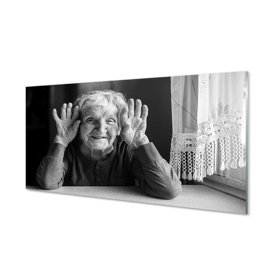Obraz na szkle TULUP Starsza kobieta, 100x50 cm cm Tulup