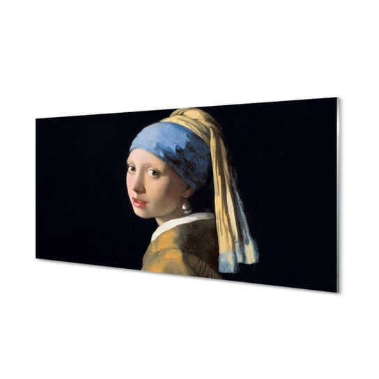 Obraz na szkle TULUP Sztuka dziewczyna z perłą, 100x50 cm cm Tulup