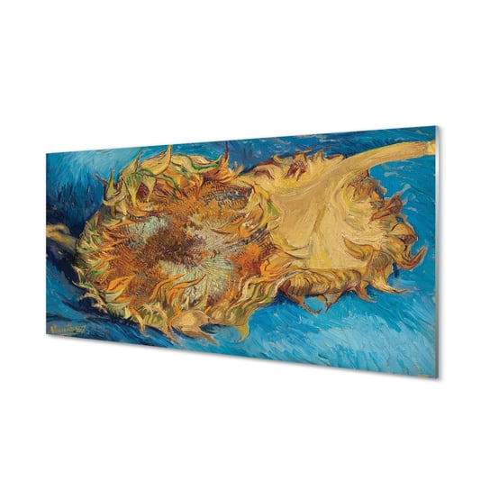 Obraz na szkle TULUP Sztuka kwiaty słoneczniki, 100x50 cm cm Tulup