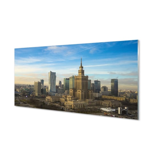 Obraz na szkle TULUP Warszawa Panorama wieżowce, 100x50 cm Tulup
