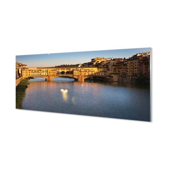 Obraz na szkle TULUP Włochy Wschód słońca mosty, 125x50 cm Tulup