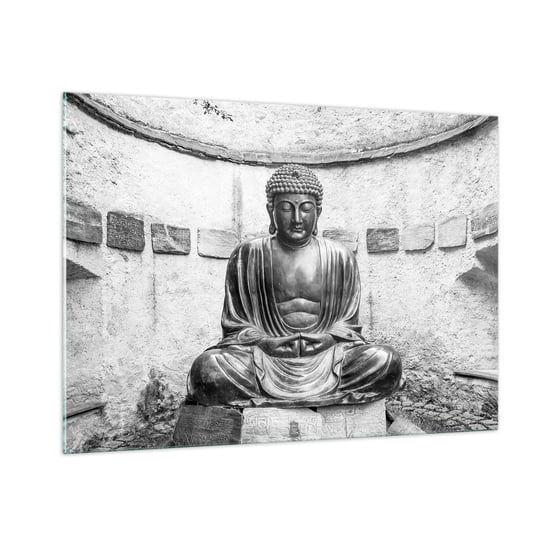 Obraz na szkle - U źródeł spokoju - 100x70cm - Budda Posąg Buddy Azja - Nowoczesny foto szklany obraz do salonu do sypialni ARTTOR ARTTOR