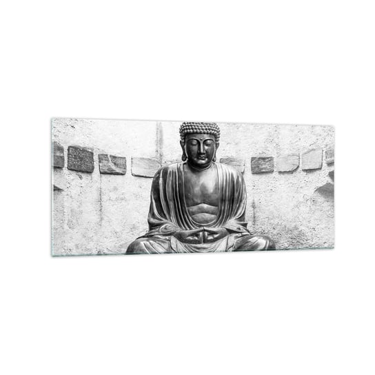 Obraz na szkle - U źródeł spokoju - 120x50cm - Budda Posąg Buddy Azja - Nowoczesny szklany obraz na ścianę do salonu do sypialni ARTTOR ARTTOR