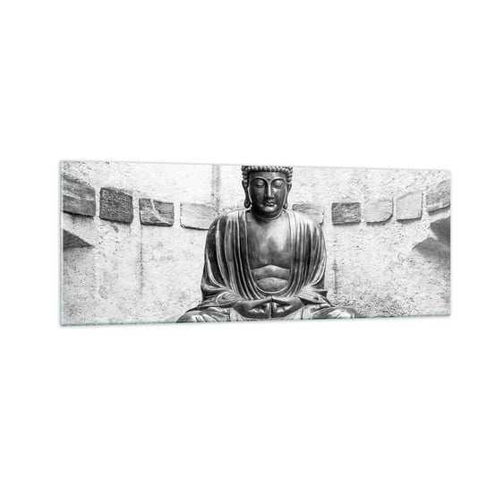 Obraz na szkle - U źródeł spokoju - 140x50cm - Budda Posąg Buddy Azja - Nowoczesny szklany obraz do salonu do sypialni ARTTOR ARTTOR