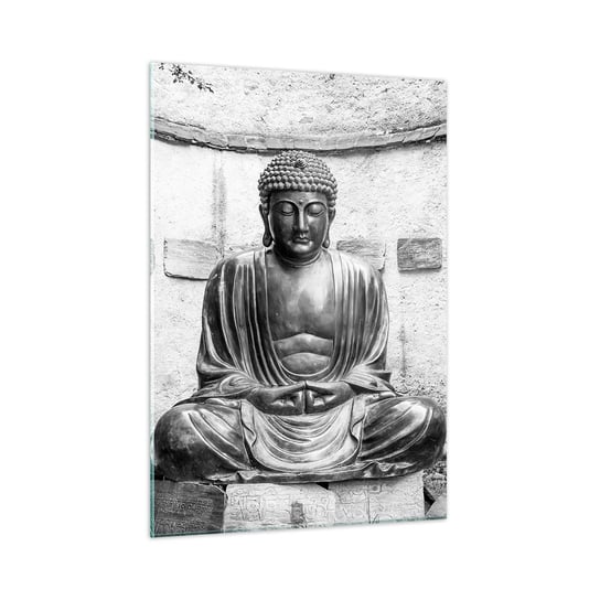 Obraz na szkle - U źródeł spokoju - 50x70cm - Budda Posąg Buddy Azja - Nowoczesny szklany obraz do salonu do sypialni ARTTOR ARTTOR