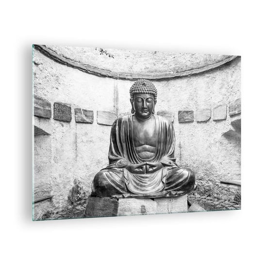 Obraz na szkle - U źródeł spokoju - 70x50cm - Budda Posąg Buddy Azja - Nowoczesny szklany obraz do salonu do sypialni ARTTOR ARTTOR