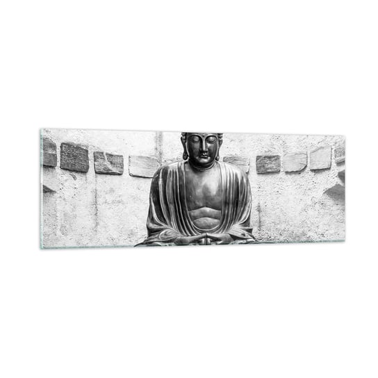 Obraz na szkle - U źródeł spokoju - 90x30cm - Budda Posąg Buddy Azja - Nowoczesny szklany obraz do salonu do sypialni ARTTOR ARTTOR
