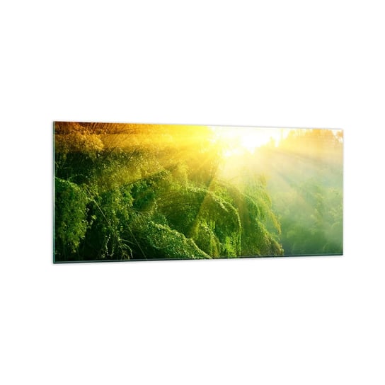 Obraz na szkle - Utonąć w słońcu i w cieniu - 120x50cm - Tropiki Krajobraz Słońce - Nowoczesny szklany obraz na ścianę do salonu do sypialni ARTTOR ARTTOR