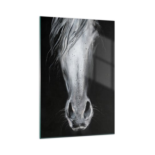 Obraz na szkle - Uwodzicielskie spojrzenie - 70x100cm - Koń Zwierzę Artystyczny - Nowoczesny foto szklany obraz do salonu do sypialni ARTTOR ARTTOR