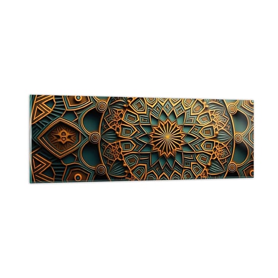 Obraz na szkle - W arabskim klimacie - 90x30cm - Mozaika Arabski Ozdoby - Nowoczesny szklany obraz do salonu do sypialni ARTTOR ARTTOR