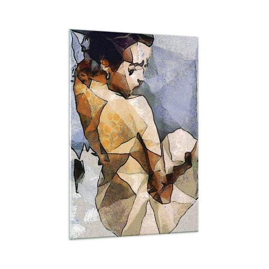 Obraz na szkle - W duchu kubizmu - 70x100cm - Grafika Kobieta Ciało Kobiety - Nowoczesny foto szklany obraz do salonu do sypialni ARTTOR ARTTOR