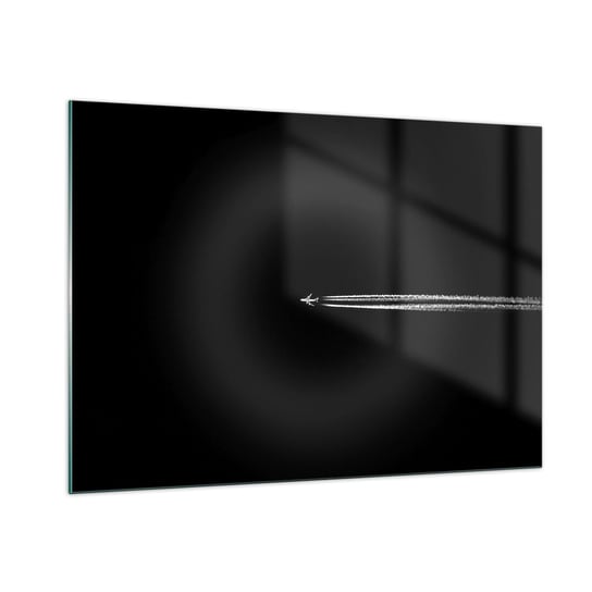 Obraz na szkle - W inny wymiar - 100x70cm - Samolot Podróż Prędkość - Nowoczesny foto szklany obraz do salonu do sypialni ARTTOR ARTTOR