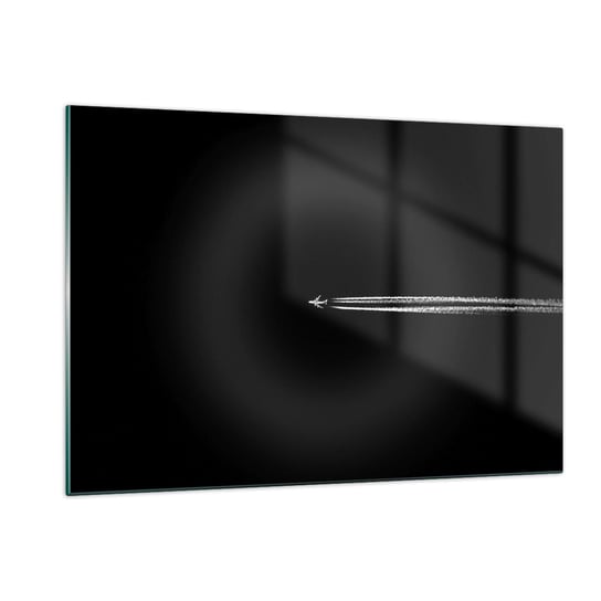 Obraz na szkle - W inny wymiar - 120x80cm - Samolot Podróż Prędkość - Nowoczesny szklany obraz na ścianę do salonu do sypialni ARTTOR ARTTOR