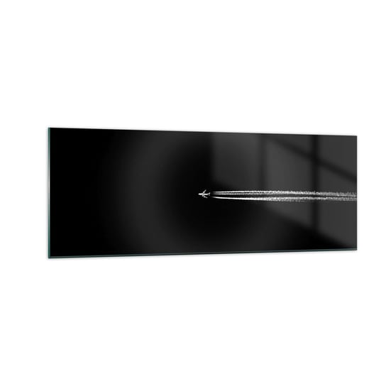 Obraz na szkle - W inny wymiar - 140x50cm - Samolot Podróż Prędkość - Nowoczesny szklany obraz do salonu do sypialni ARTTOR ARTTOR