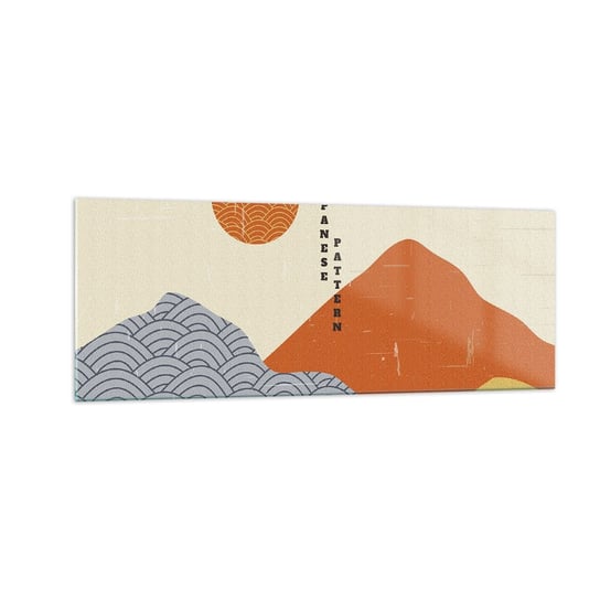 Obraz na szkle - W japońskim duchu - 140x50cm - Azjatycki Japoński Pejzaż - Nowoczesny szklany obraz do salonu do sypialni ARTTOR ARTTOR