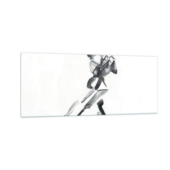 Obraz na szkle - W jednym rytmie - 100x40cm - Tango Taniec Tancerz - Nowoczesny foto szklany obraz do salonu do sypialni ARTTOR ARTTOR