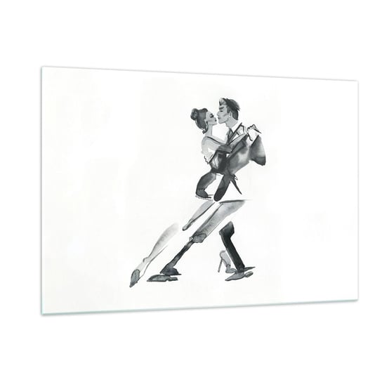 Obraz na szkle - W jednym rytmie - 120x80cm - Tango Taniec Tancerz - Nowoczesny szklany obraz na ścianę do salonu do sypialni ARTTOR ARTTOR