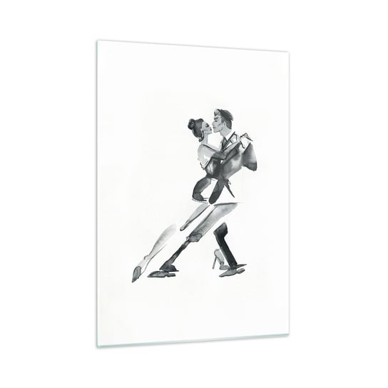 Obraz na szkle - W jednym rytmie - 50x70cm - Tango Taniec Tancerz - Nowoczesny szklany obraz do salonu do sypialni ARTTOR ARTTOR