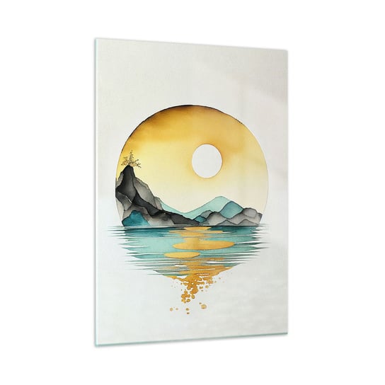 Obraz na szkle - W kręgu piękna - 50x70cm - Pejzaż Widok Słońce - Nowoczesny szklany obraz do salonu do sypialni ARTTOR ARTTOR