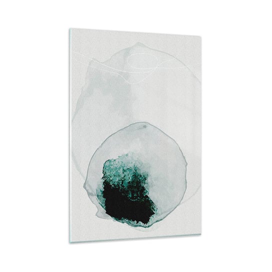 Obraz na szkle - W kropli wody - 80x120cm - Nowoczesny Minimalistyczny Abstrakcja - Nowoczesny szklany obraz na ścianę do salonu do sypialni ARTTOR ARTTOR